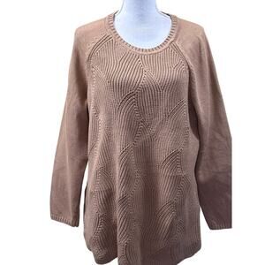 Talbots Plus tan sweater, 2X, classic, versatile, casual, elegant, relaxed